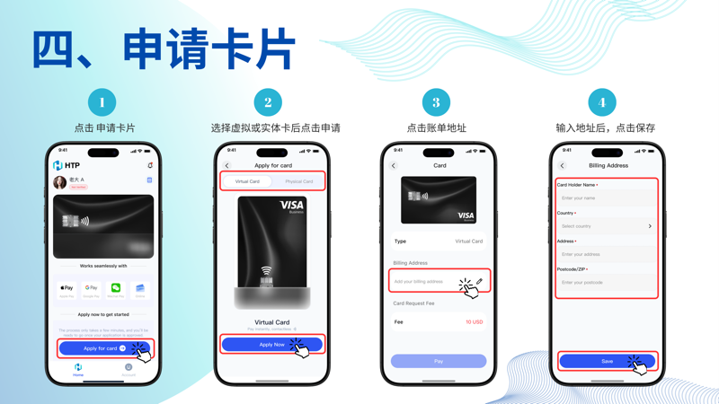 申请卡片